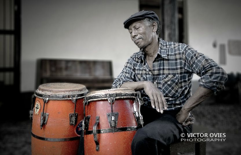 Drummer at Casa de la Trova - Trinidad